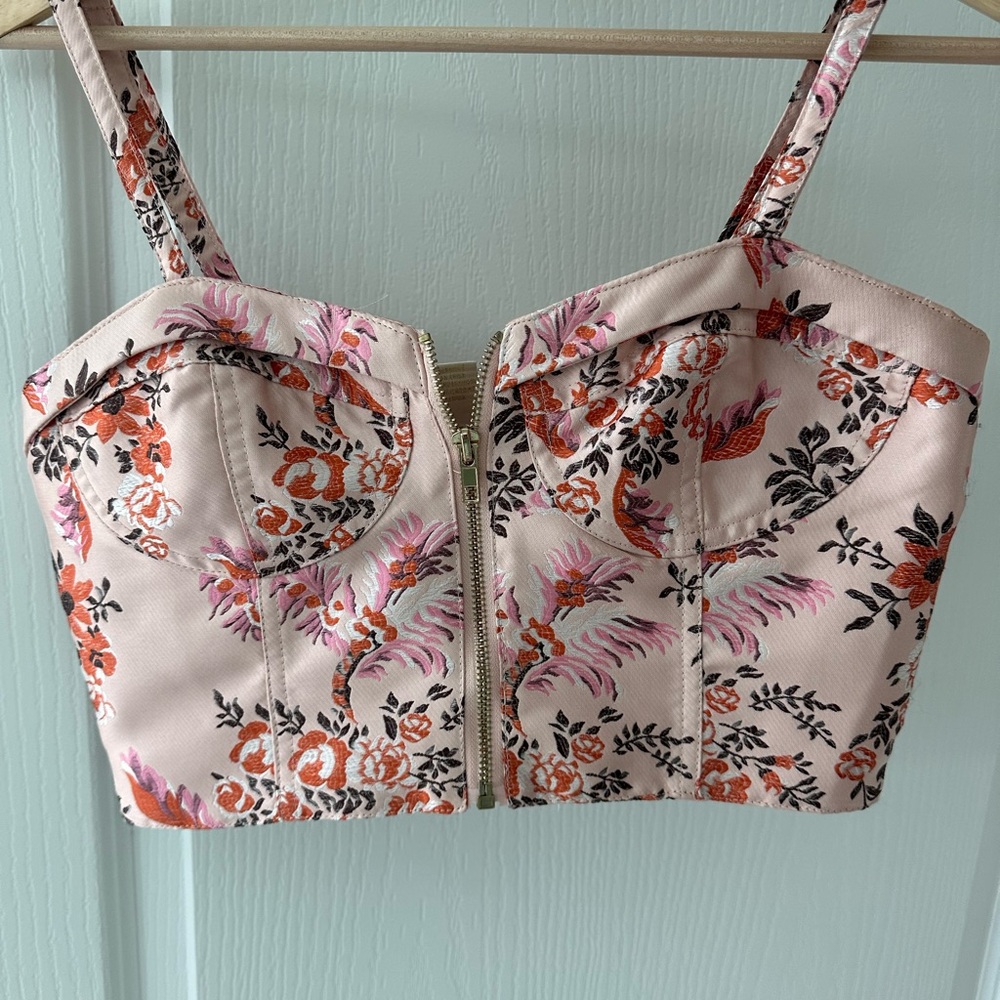 Floral Crop Top Pink